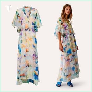 Forte Forte Silk Up Above The Sky Ruffle Dress Size-1 ( Small)